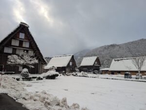 白川郷の雪景色
